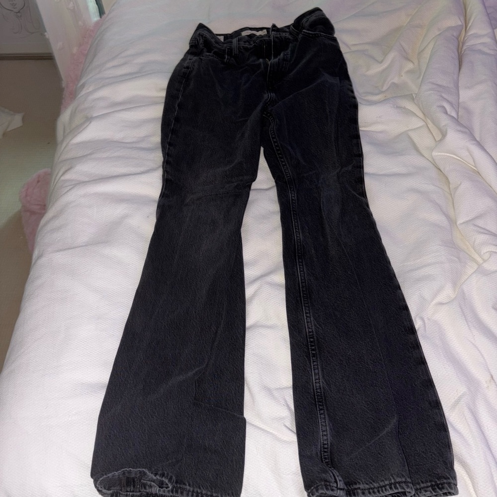 The Impeccable Pig Black High Rise Flare Jeans